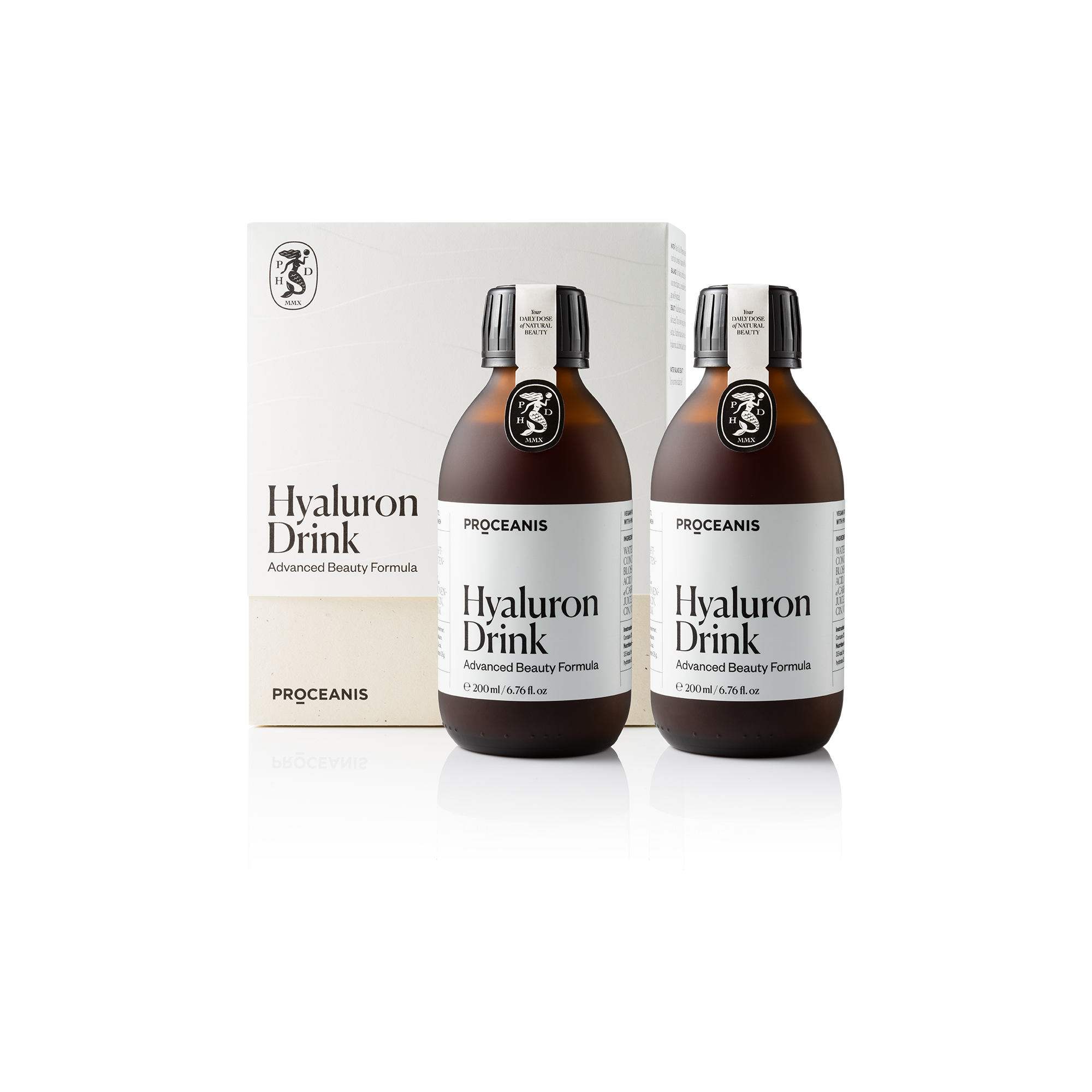 Proceanis Hyaluron Drink Duo Bottle maisto papildas, 2 x 200 ml
