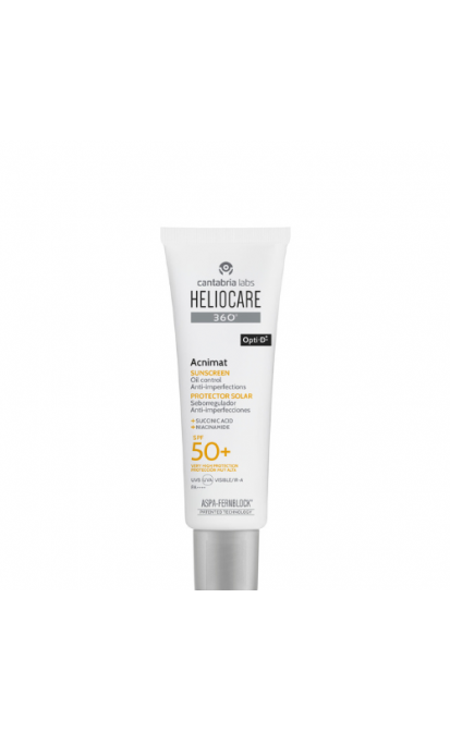 HELIOCARE 360 ACNIMAT RIEBIAI IR Į AKNĘ LINKUSIAI ODAI SPF 50+, 50 ML
