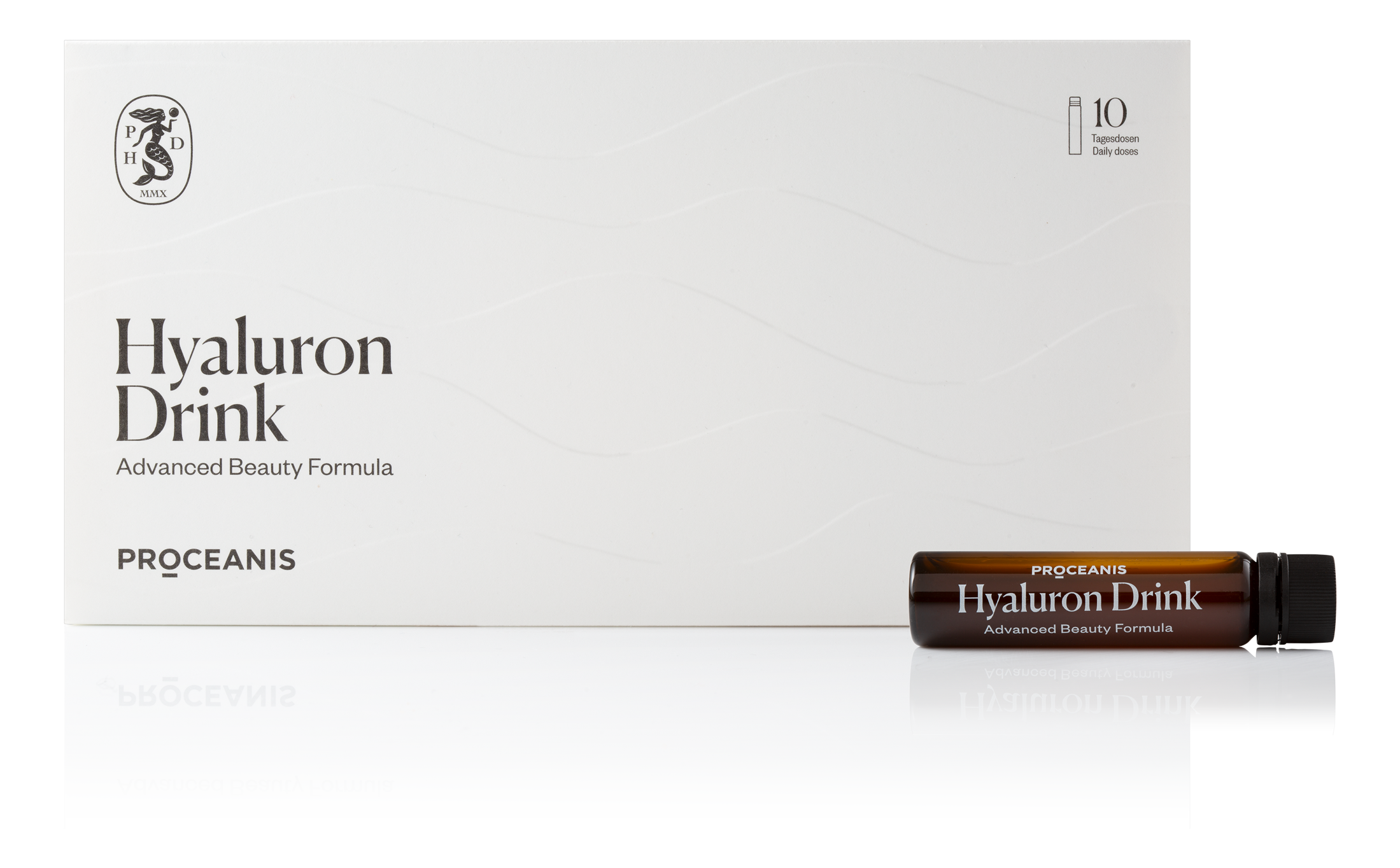 Proceanis Hyaluron Drink Traveller maisto papildas, 10 x 10 ml