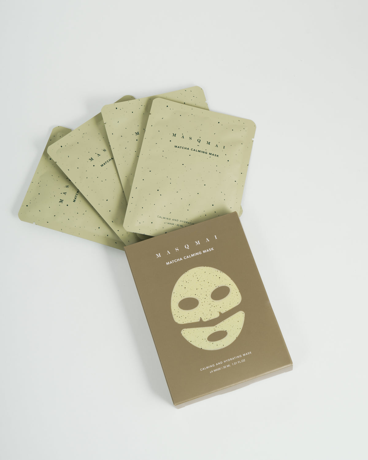 MASQMAI raminanti ir drėkinanti kaukė Matcha calming mask (4 x 30 ml)