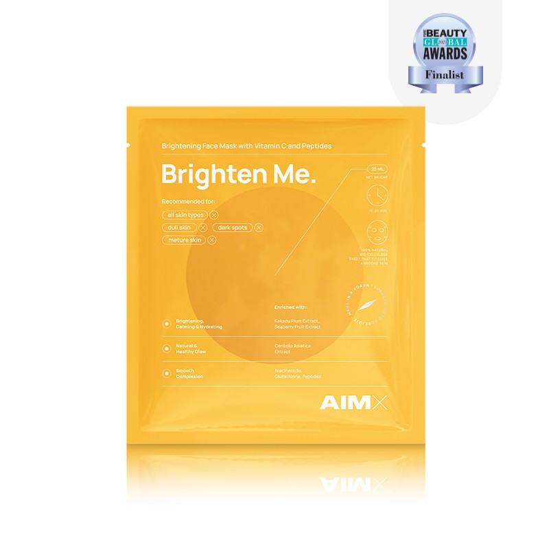 1vnt Greito poveikio skaistinanti veido kaukė su vitaminu C AIMX „Brighten Me“