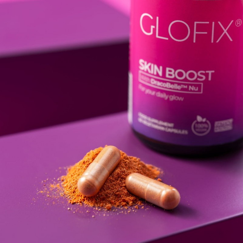 Maisto papildas DĖŽUTĖJE GLOFIX® vitaminai, mineralai, antioksidantai odai ir plaukams „SKIN BOOST“ (1 mėnesio kursas)